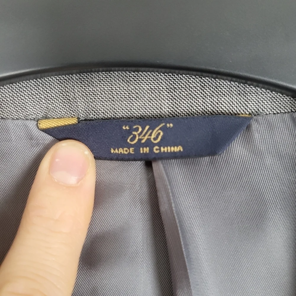 Brooks Brothers 346 Blazer Mens 48L Gray Regent Fit Stretch Sport Coat